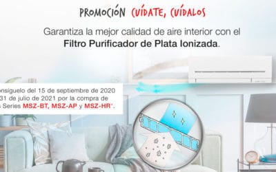 Compra un aire y Mitsubishi te regala un filtro purificador de plata ionizada