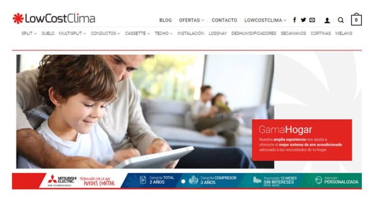 LowCostClima estrena nuevo diseño de la tienda online